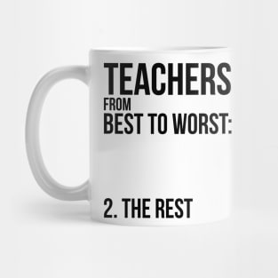 Teachers From Best To Worst English Teacher Mug